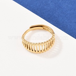 Anelli aperti con polsino in acciaio inossidabile 304 per donna&nbsp;RJEW-H255-01G-09
