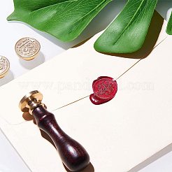 Poignées en bois et timbres en laiton pour bricolage scrapbook&nbsp;PH-TOOL-G011-09G