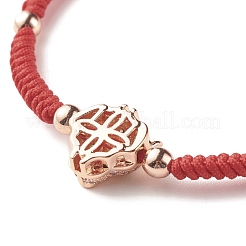 Set aus geflochtenen Perlenarmbändern aus natürlichem Knisterquarz und Lavagestein&nbsp;BJEW-JB07212-02