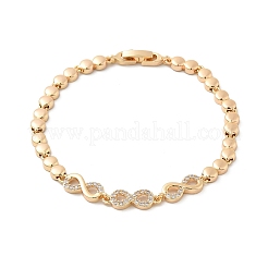 Bracelets en laiton à maillons en zircone cubique à micro pavé&nbsp;KK-R217-46G