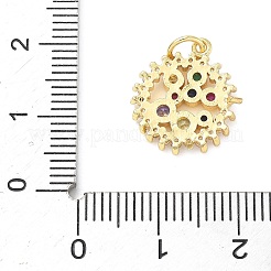 Ottone micro spianare pendenti zirconi&nbsp;KK-D357-46G