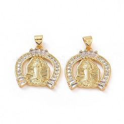 Pendentifs en laiton zircon cubique transparent&nbsp;ZIRC-F135-23G