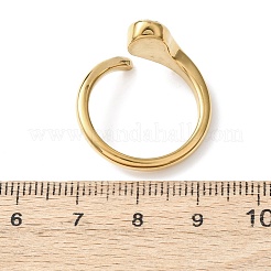 Offene Manschettenringe aus Edelstahl 304 mit Glas&nbsp;RJEW-P177-02A-G
