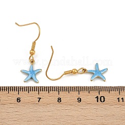 Ocean Serie 304 Edelstahl Emaille Ohrhänger&nbsp;LS-EJEW-K017-01C-G