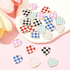 24pcs 6 styles de pendentifs en émail en alliage&nbsp;ENAM-FS0002-37