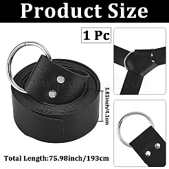 1 cintura avvolgente in pelle PU con catena&nbsp;AJEW-CL0002-73B
