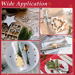 200 stücke 4 arten mdf weihnachten dekorationen chips&nbsp;DIY-PH0032-96