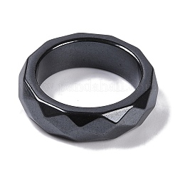 Anello magnetico in ematite sintetica per uomo e donna&nbsp;RJEW-A047-01D