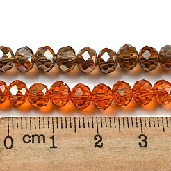 Chapelets de perles en verre électroplaqué&nbsp;EGLA-A034-T6mm-J