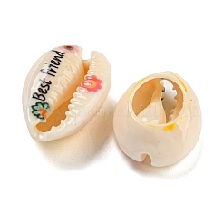 Perline di conchiglia naturale stampate&nbsp;BSHE-G037-01K