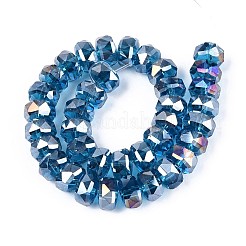 Chapelets de perles en verre transparent électrolytique&nbsp;X-EGLA-N022-04A-D07
