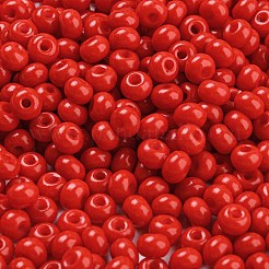 Perles de rocaille en verre imitation jade&nbsp;SEED-Z001-A-B12