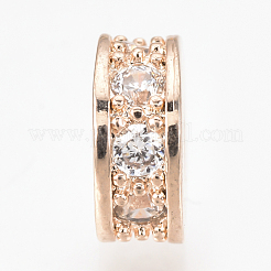 Perline zirconi micro pave  in ottone&nbsp;ZIRC-Q013-137RG
