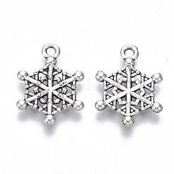 Tibetischer stil Aluminium Anhänger & Charms&nbsp;LS-TIBE-N010-22AS-RS