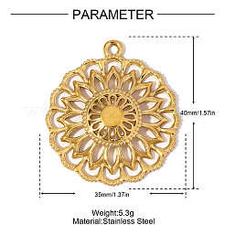 Anhänger aus Edelstahl 304&nbsp;STAS-OY006-16G