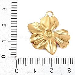 Anhänger aus rotem Emaille aus Edelstahl 304&nbsp;STAS-E524-07G