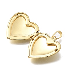 Herz-Medaillon-Anhänger aus Messing zum Valentinstag&nbsp;KK-D431-035A-G