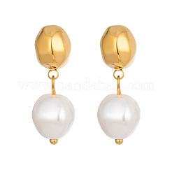 Boucles d'oreilles pendantes ovales en acier inoxydable 304&nbsp;NE0057