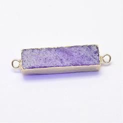 Galvanisierte natürliche Druzy-Achat-Glieder / Verbinder&nbsp;G-G656-02
