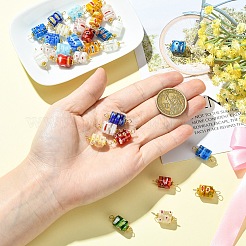 30 breloque connecteur en verre millefiori faite à la main&nbsp;PALLOY-YW00113
