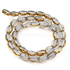 Chapelets de perles en verre transparent électrolytique&nbsp;EGLA-G037-03A-HP08