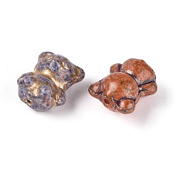 Picasso-Backfarbe und mit Goldmetall durchzogene Glasperlen&nbsp;DGLA-T004-45M
