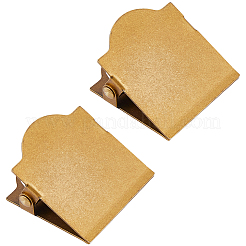 Clip de papel cuadrado de latón con forma de nota&nbsp;AJEW-CP0011-73A