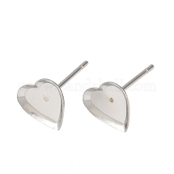 Impostazioni cabochon per orecchini resistenti all'ossidazione impostazioni vuote per orecchini in acciaio inossidabile 304&nbsp;STAS-Q170-12