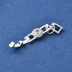Messing Micro Pave klare Zirkonia Falte über Verschlüsse&nbsp;KK-R222-04S