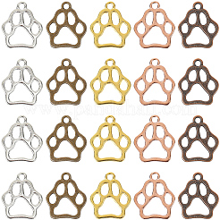 110 pièces 5 couleurs pendentifs en alliage de style tibétain&nbsp;FIND-SC0019-81