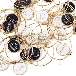 Charms per bicchiere di vino smaltato in lega di stile 24pcs 24&nbsp;AJEW-TAC00005