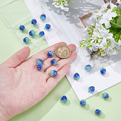 20 Stück handgefertigte Blumenanhänger aus Epoxidharz.&nbsp;KY-ME0001-11