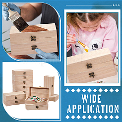 Cajas de embalaje de madera con tapa abatible y cierres&nbsp;CON-WH0100-37
