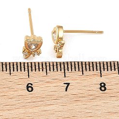 Pendientes de botón de latón con micro circonitas cúbicas de Shegrace&nbsp;XGRQ4N541-707G