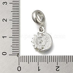 Zahnstangenüberzuglegierungs-Emaille-europäische Anhänger&nbsp;PALLOY-A009-13P