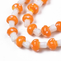 Perline fungo a mano in vetro murano fili&nbsp;LAMP-R116-15A