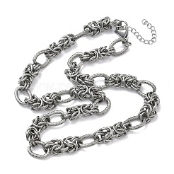 9.5 mm lange byzantinische Ketten aus Edelstahl 304 für Damen und Herren&nbsp;NJEW-Z115-04P
