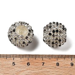 Perline rotonde di strass in vetro scintillante&nbsp;OACR-S048-01I