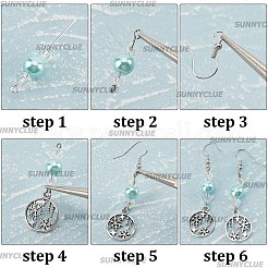 DIY-Set zur Herstellung von Weihnachtsohrringen mit Schneeflocken&nbsp;DIY-SC0022-76