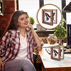 Schmuck-Ausstellungenboxen aus Holz mit weißer Eva-Schaummatte im Inneren&nbsp;ODIS-WH0061-06B