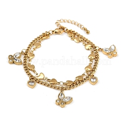 Mehrreihige Armbänder aus 304 Edelstahl&nbsp;BJEW-G747-06G