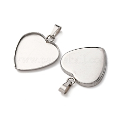 Cabochon-Fassungen für Anhänger aus Edelstahl 304&nbsp;STAS-D379-02C-P