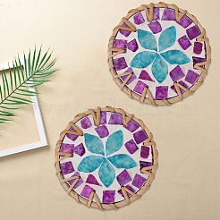 2 dessous de verre en rotin&nbsp;AJEW-CN0005-99C