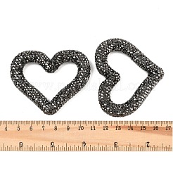 Handgefertigte Strass-Verbindungsringe aus Polymerclay&nbsp;CLAY-H009-04B