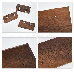 Présentoirs de boucles d'oreilles en bois de noyer&nbsp;EDIS-WH0013-03