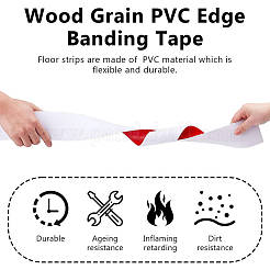 Cinta de borde de PVC con veta de madera&nbsp;DIY-WH0591-570B