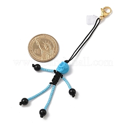 Decorazioni pendenti con semi di vetro scheletrico a tema Halloween&nbsp;HJEW-MZ00284-01