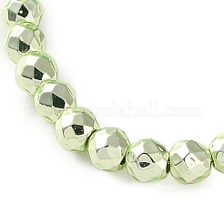 Brins de perles d'hématite non magnétiques synthétiques galvanisées&nbsp;G-C248-D01-3mm-01