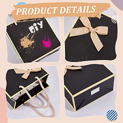 Rechteckige Geschenk-Aufbewahrungstüten aus Papier mit Griff&nbsp;CARB-WH0017-13A