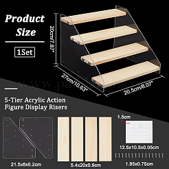 4-stöckige Acryl-Actionfiguren-Display-Riser&nbsp;ODIS-WH0027-059A
